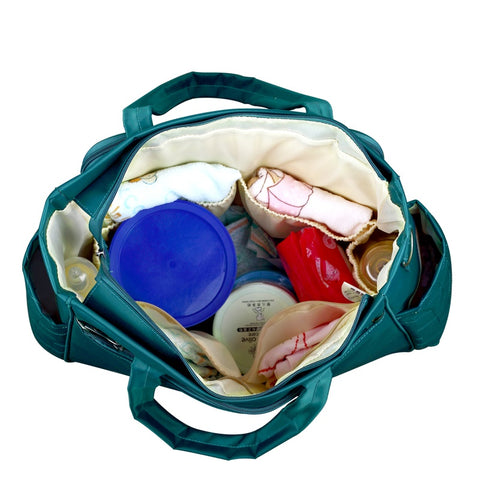 Image of Oxford Plaid Maternity bag Pearl
