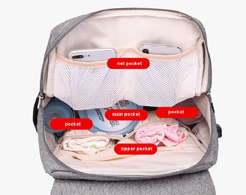 Image of Lynda USB diaper Backpack bags