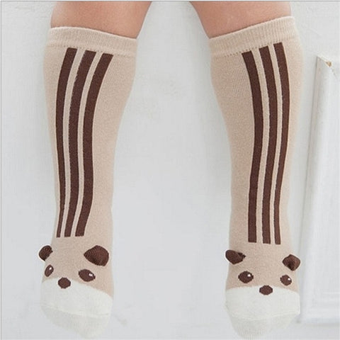 Image of Animal Pattern Anti-slip Knee High Socks 2 Pairs